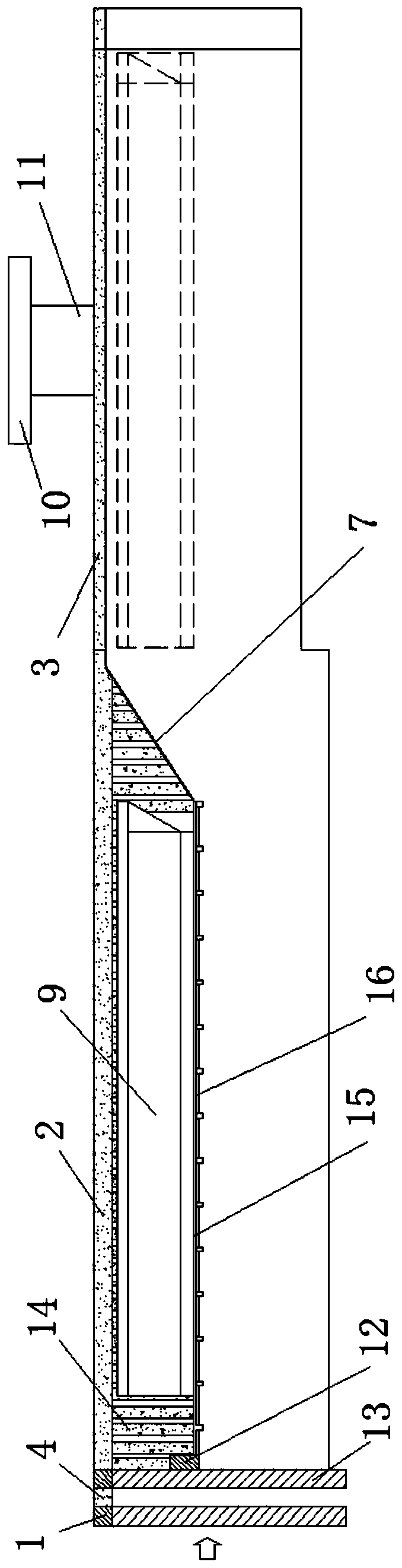 Jacking municipal frame bridge structure and construction method