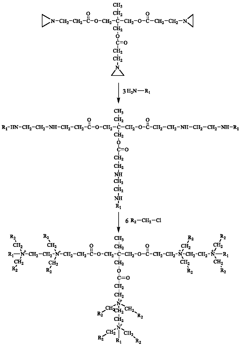 Star type polycation based compound and preparation method and applications thereof