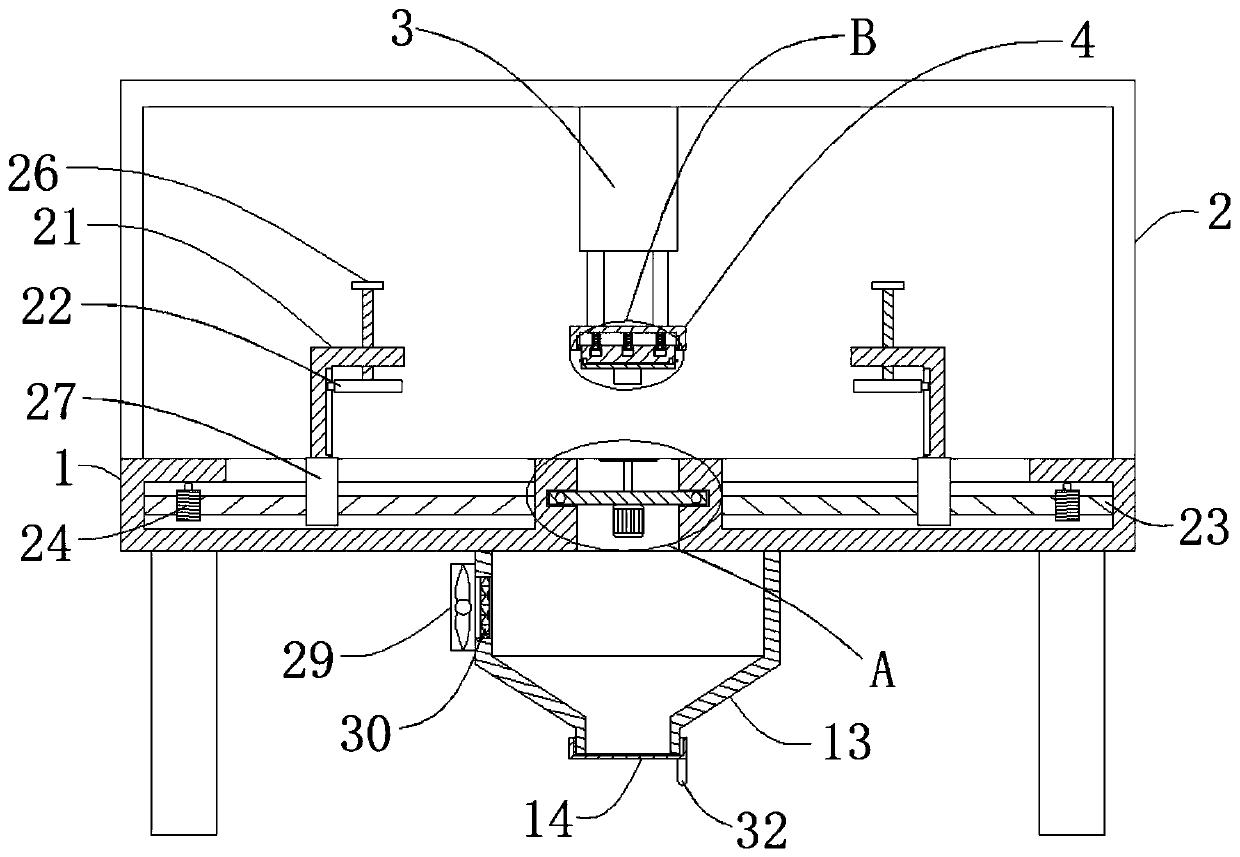 Punching device for hardware production