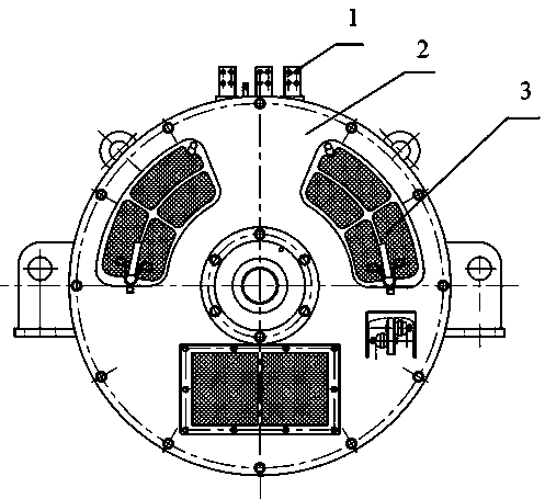 Water-wave-proof open-type self-ventilation main generator installed under vehicle and used for internal combustion motor car