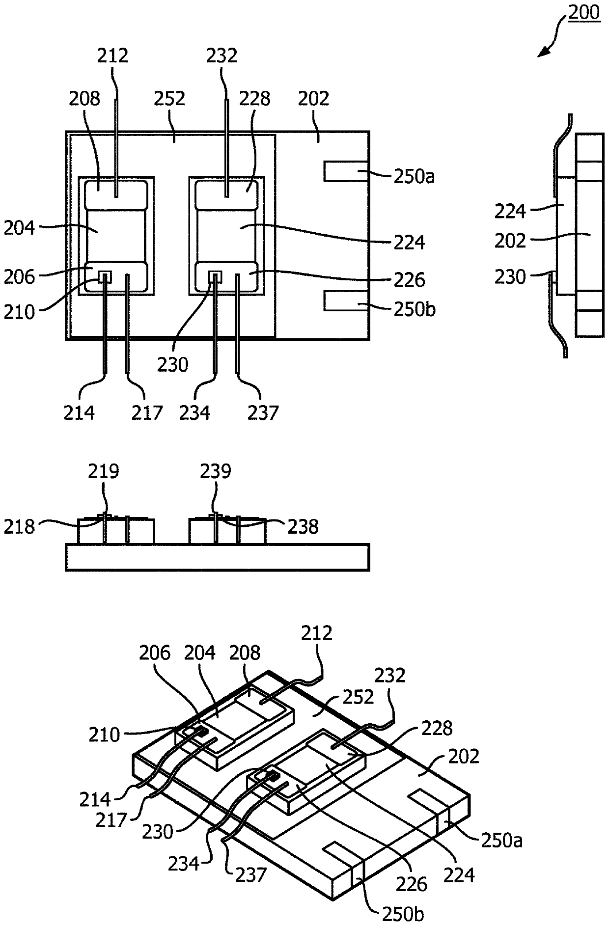 Integrated temperature sensor on lead selenide plate detector assembly