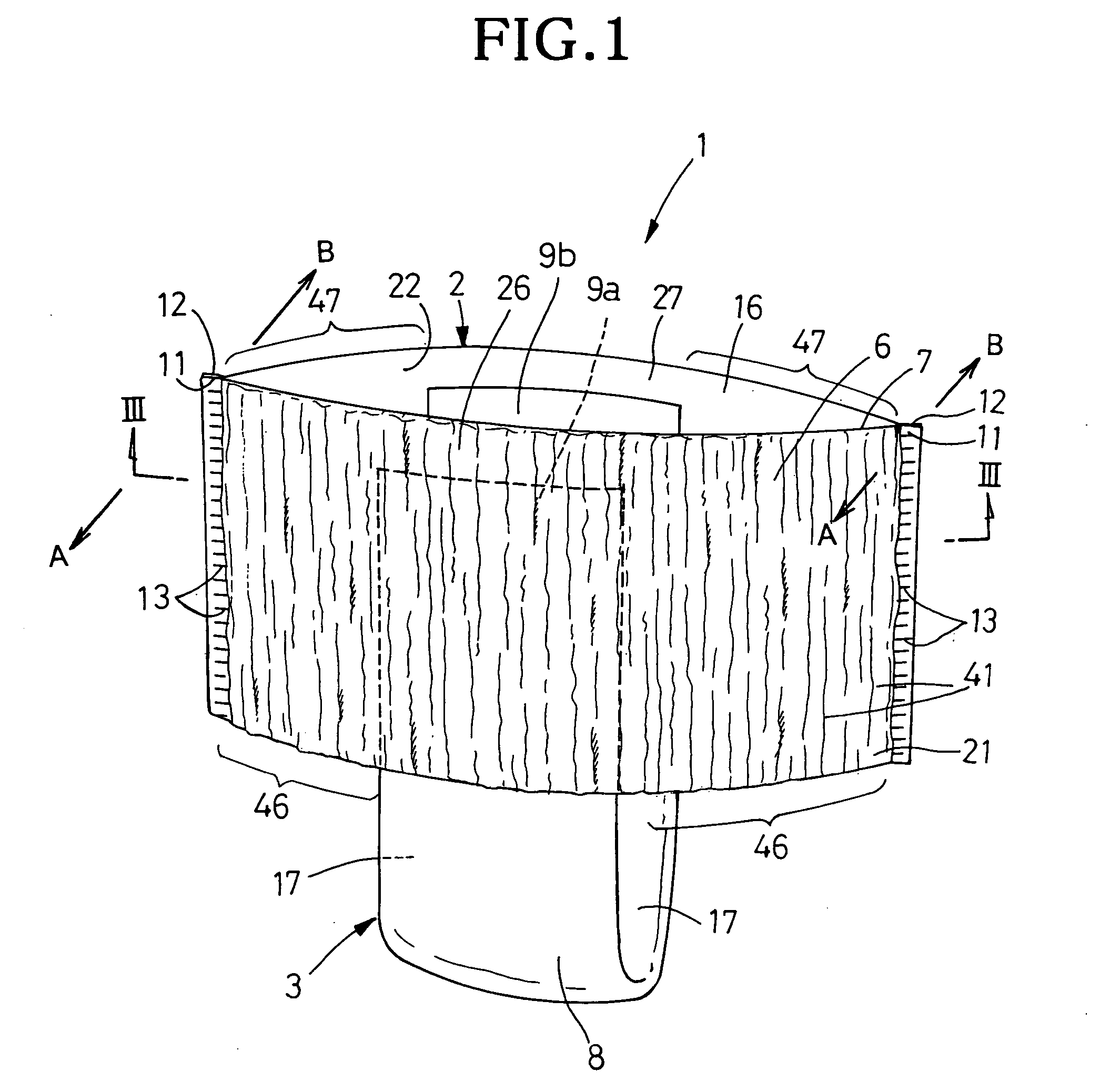 Disposable wearing article