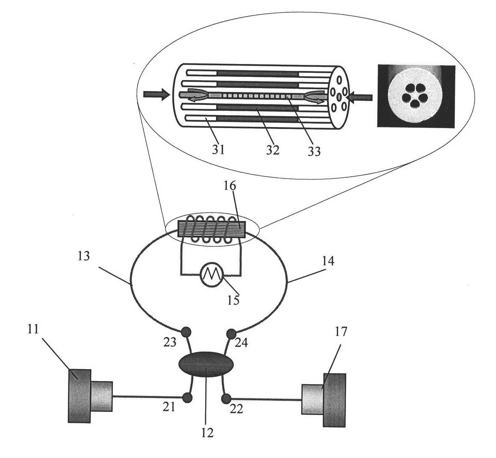 Magnetic control tunable optical fiber comb filter