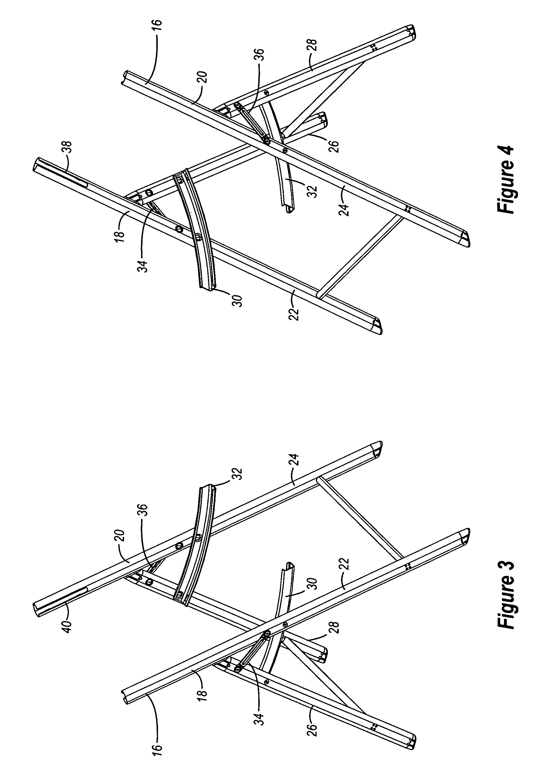 Folding chair with molded components