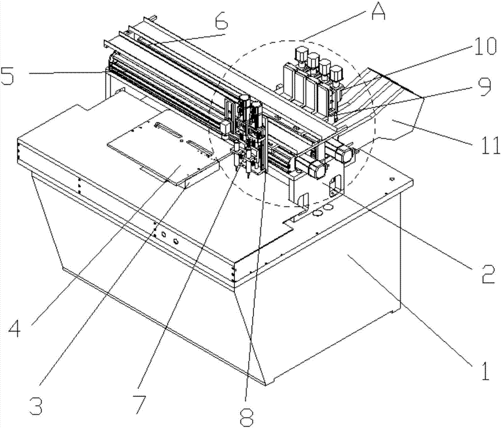 Full-automatic dispensing and LED lamp mounting equipment for flexible circuit board