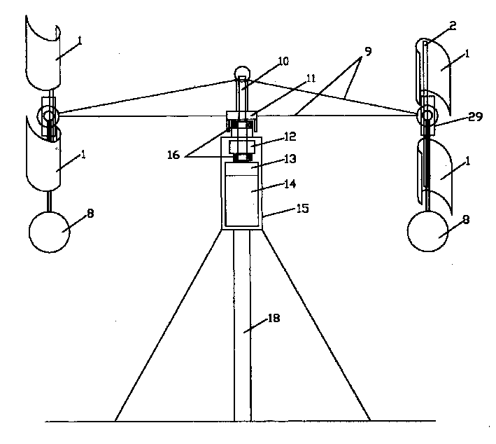 Full-automaic regulating speed wind motor