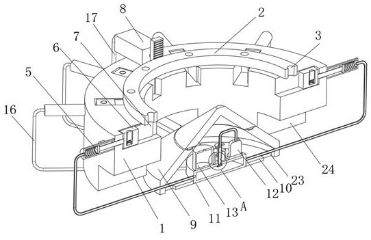 Machining and positioning tool for side face hole of slewing bearing