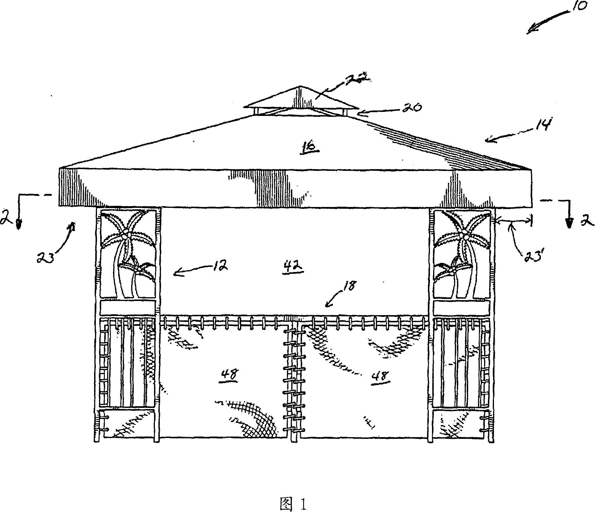 Gazebos with integrated additional features