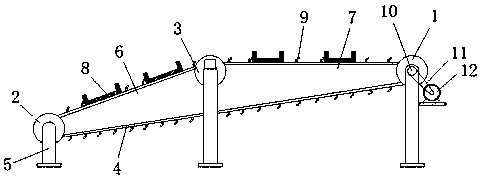 Conveying device for air conditioner top cover machining