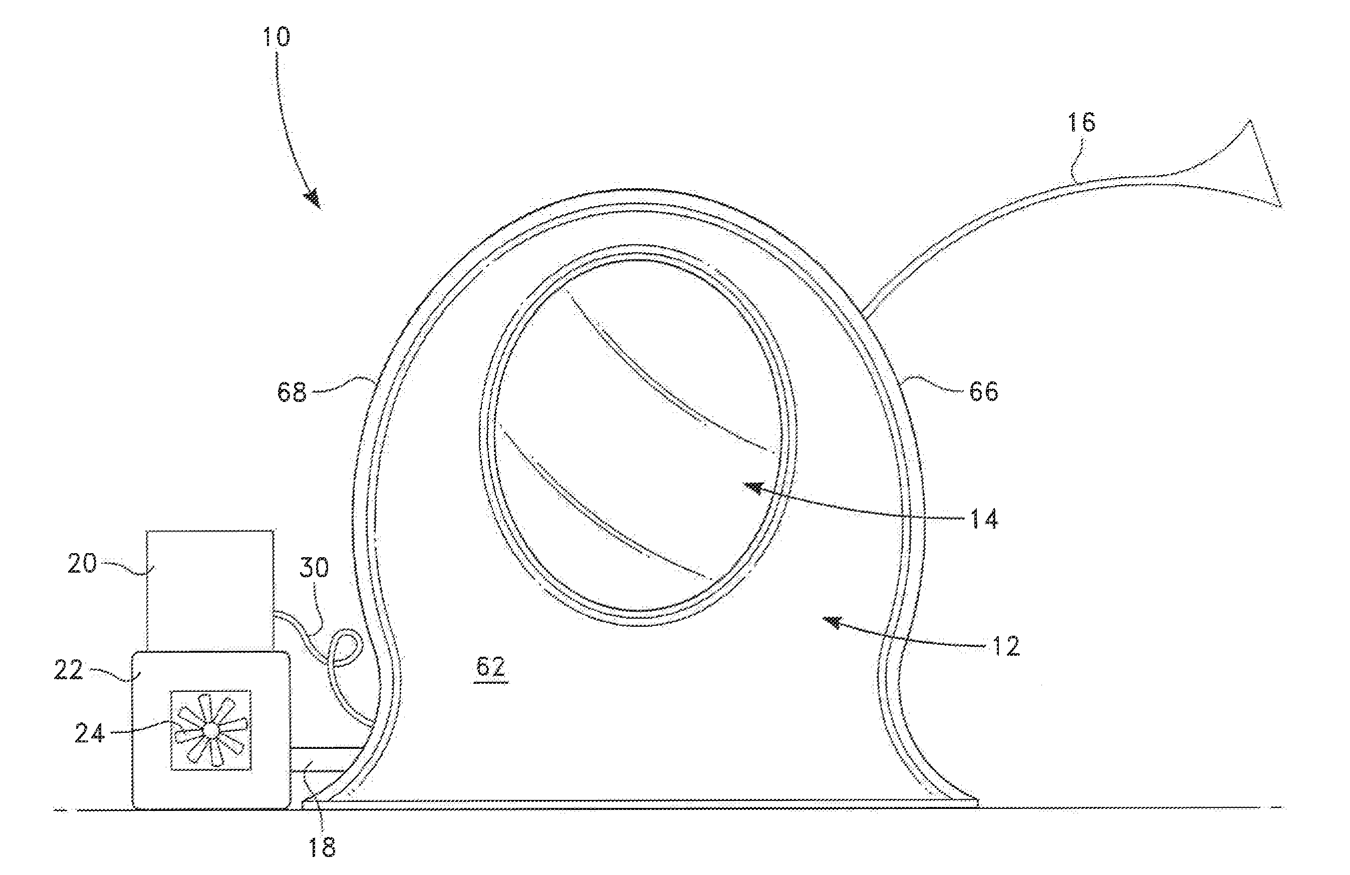 Exercise apparatus simulating mild to high altitude environments