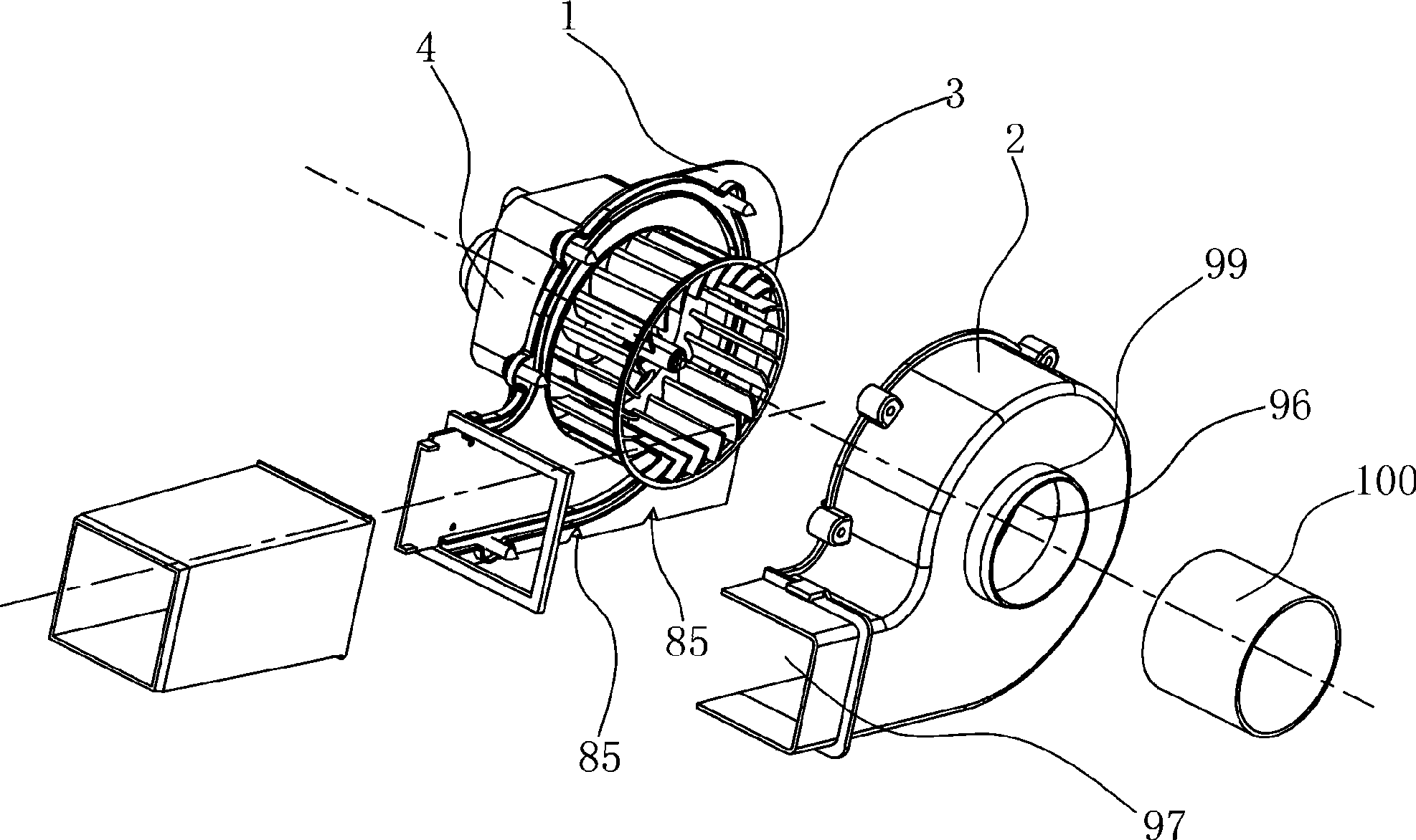 Centrifugal fan for garbage disposer