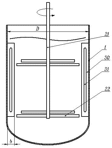 Baffle plate in stirring tank