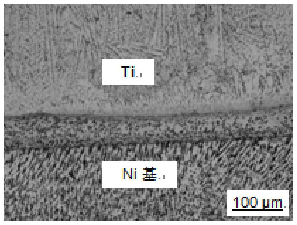 Welding material and welding method for fusion welding butt joint transition layer of titanium steel clad plate