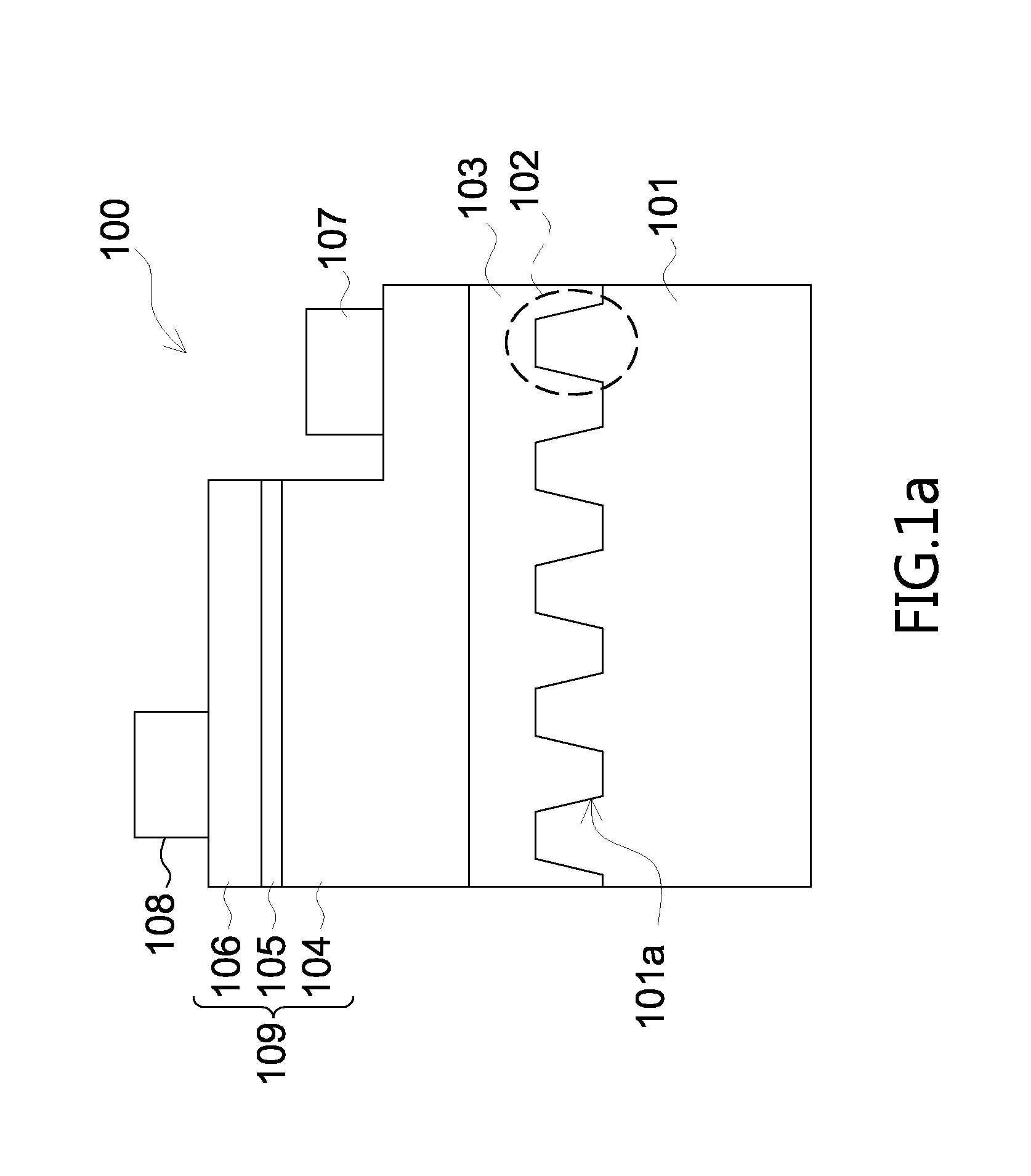 Light-emitting device having patterned substrate and method of manufacturing thereof