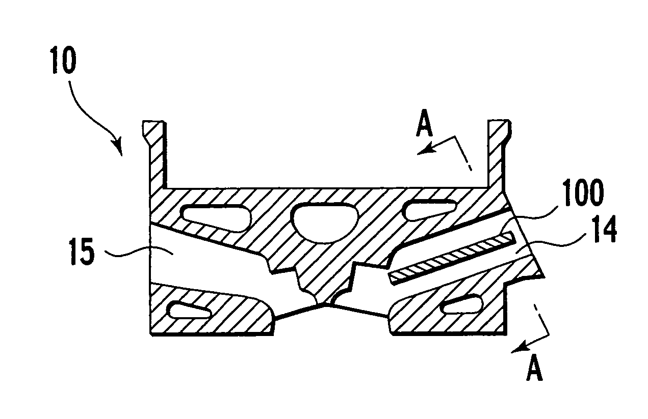 Partition plate for intake port, sand core for forming intake port, and cylinder head