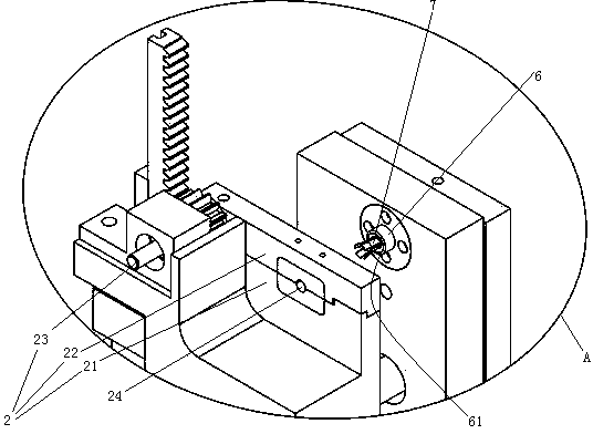 Portable paper bag punching and stringing mechanism and carrying rope installation method