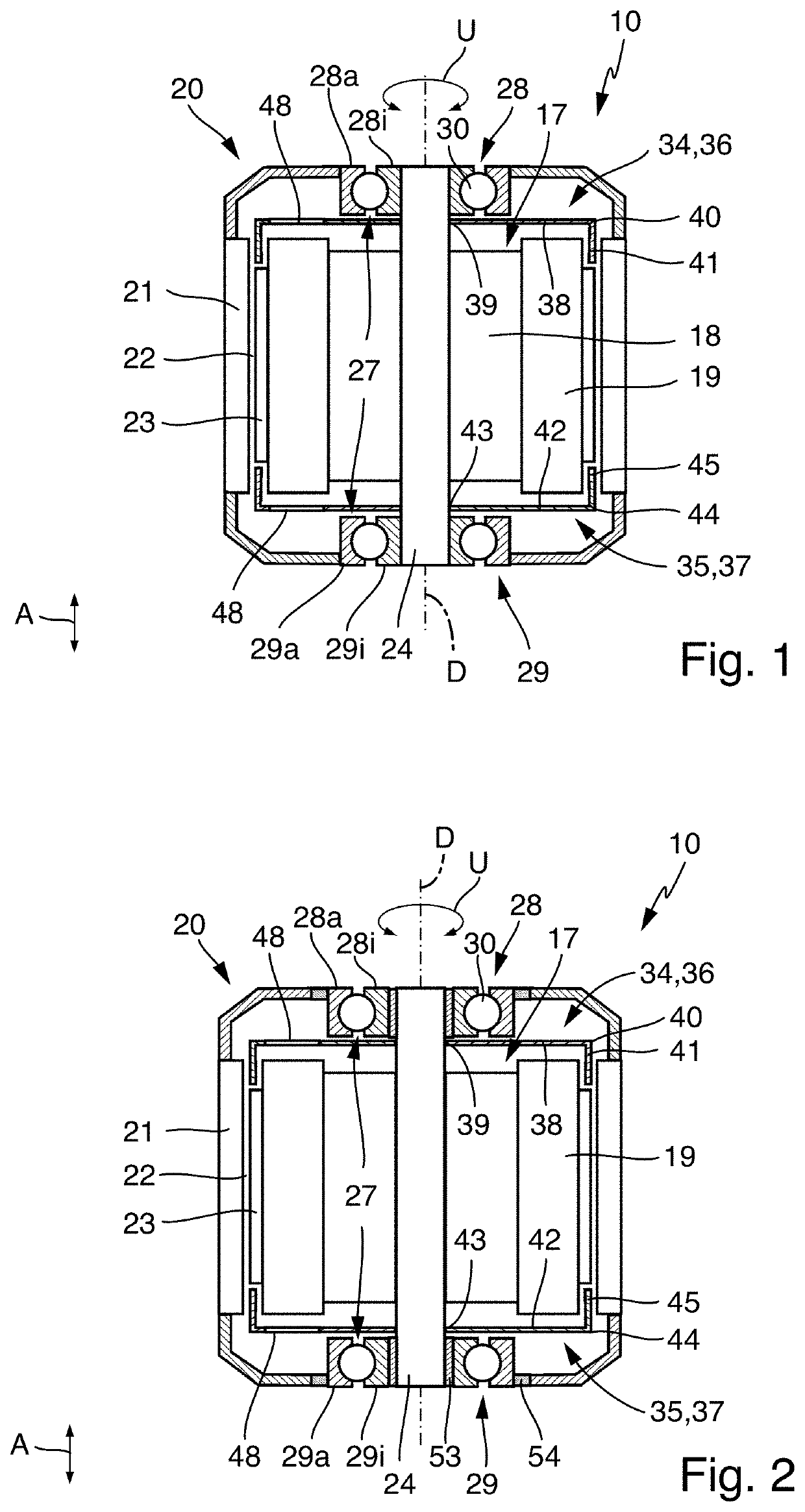 Electrical machine with grounded shield arrangement