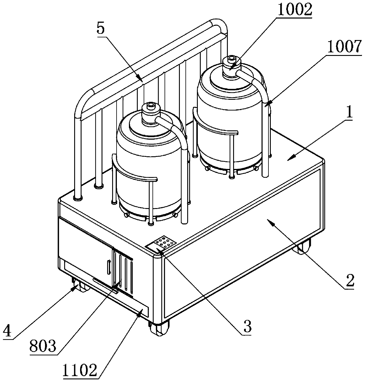 Secure waste liquid collection device used for internal medicine nursing