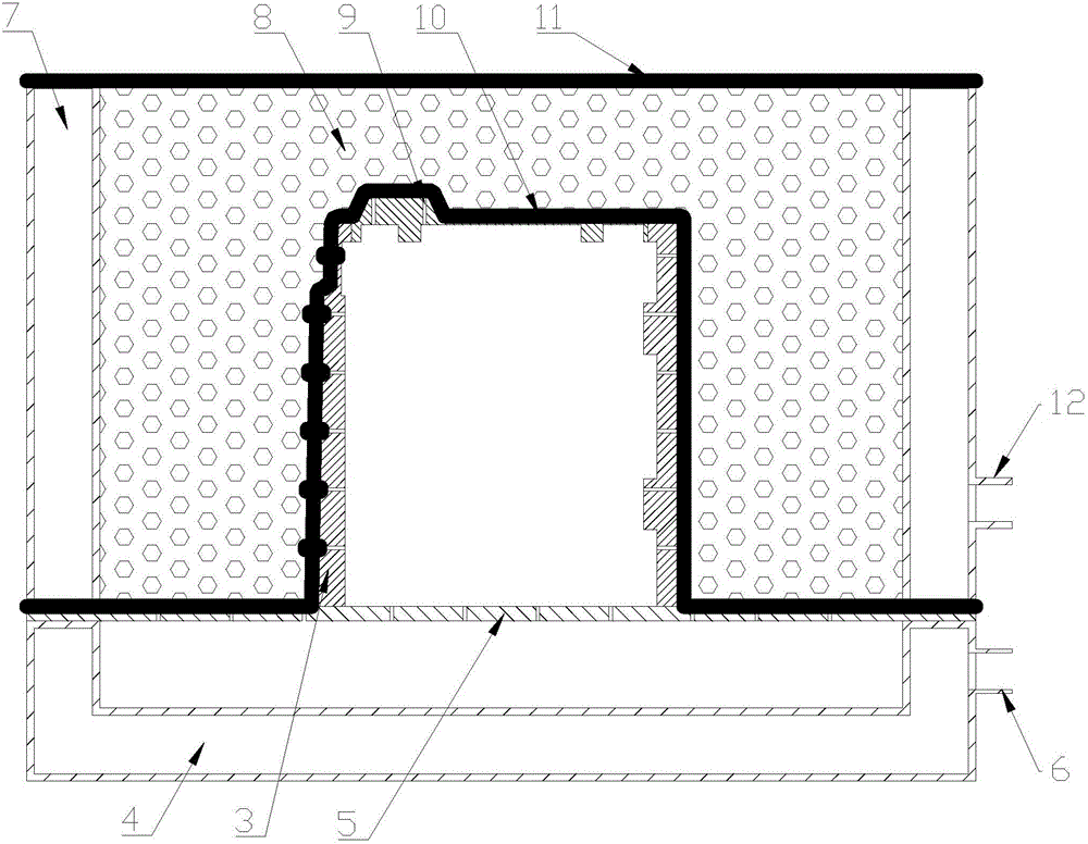 A v-method mold for casting household appliance mold billets