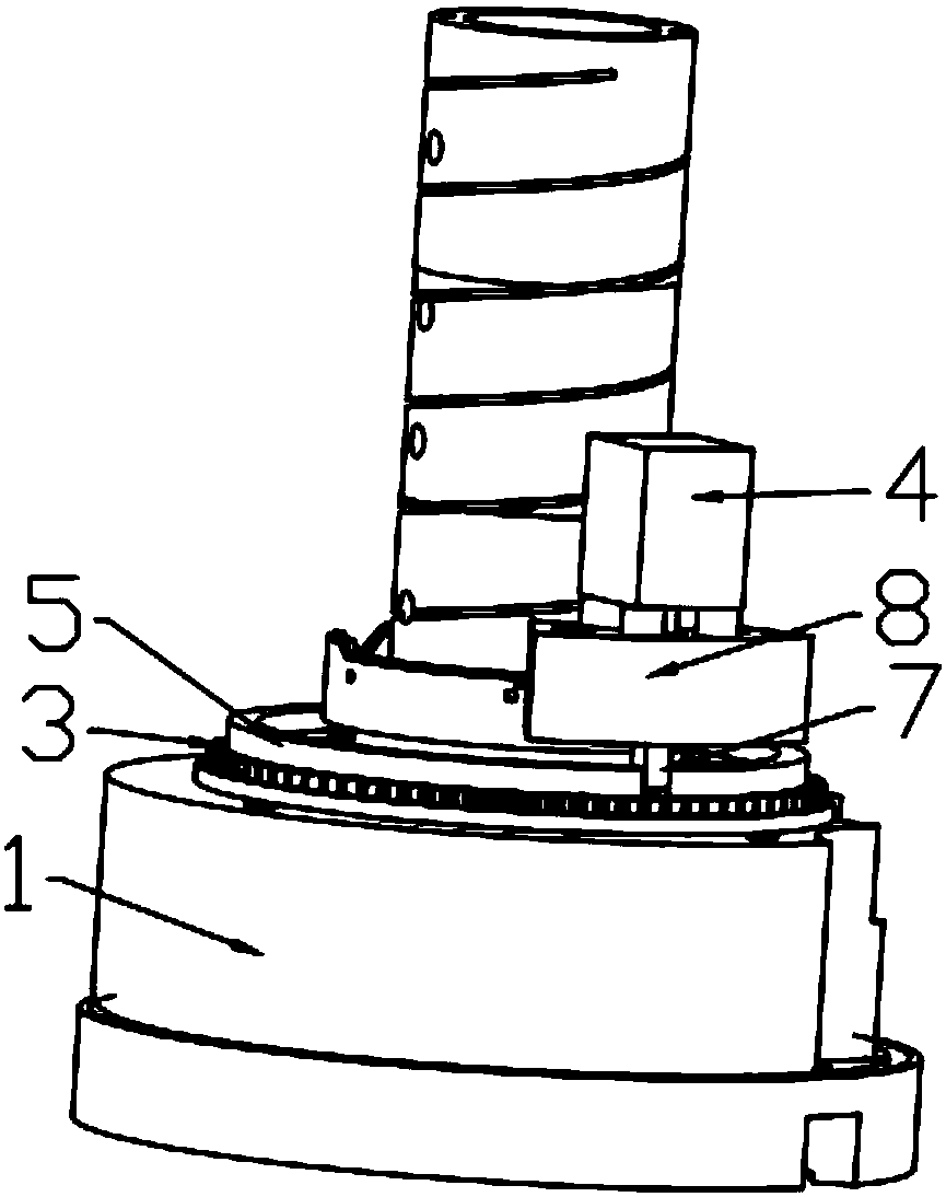 Positioning and ejection device for sock-knitting and end-stitching all-in-one machine