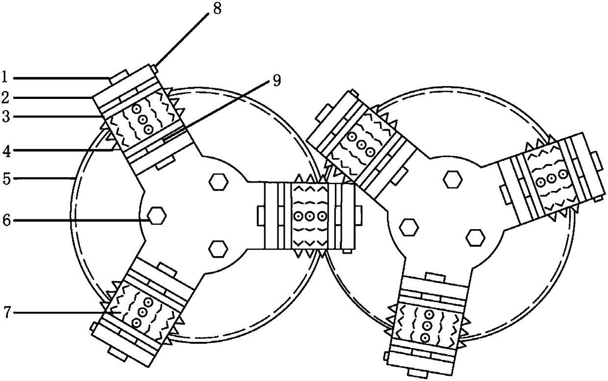 Concrete scabbler head and concrete scabbler using same