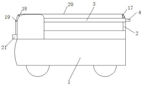 Lifting device for loading and unloading equipment for electric maintenance vehicle