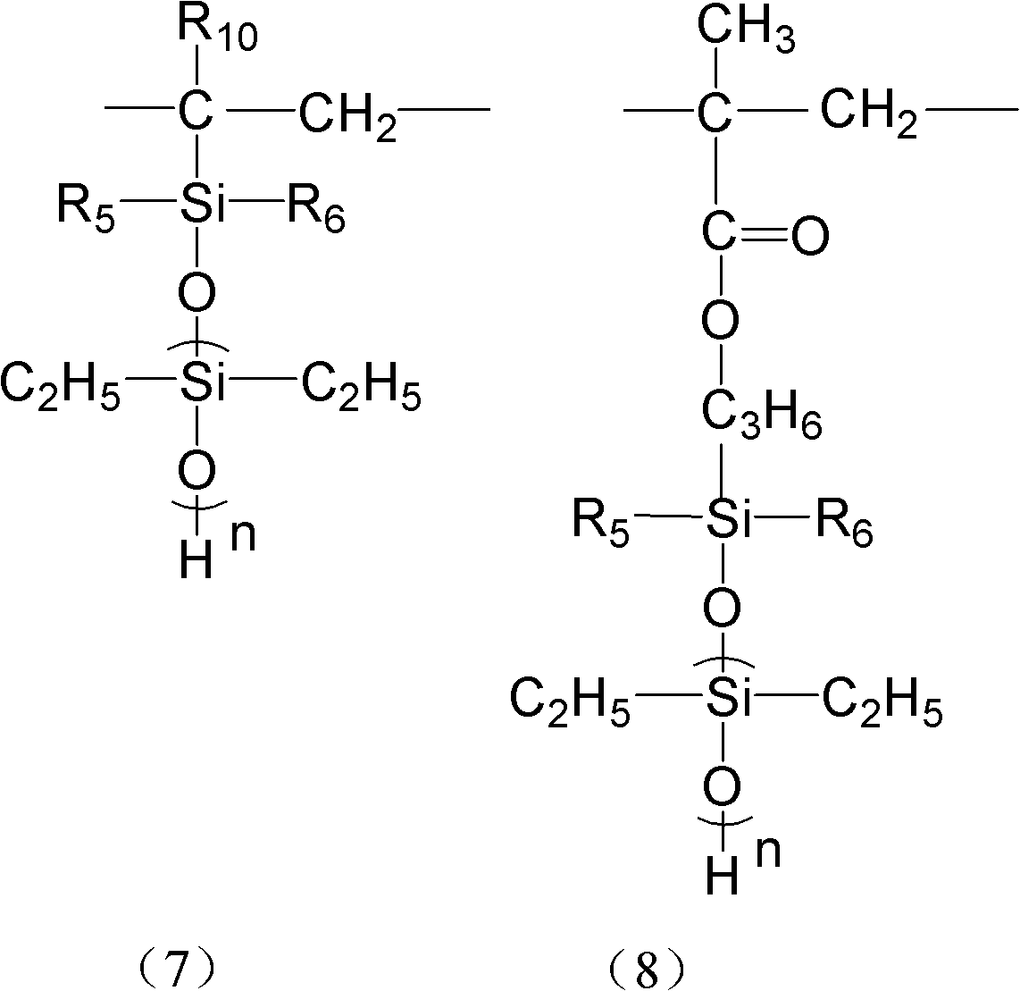 A kind of water-based organosilicon grafted (meth)acrylate polymer and its emulsion preparation method