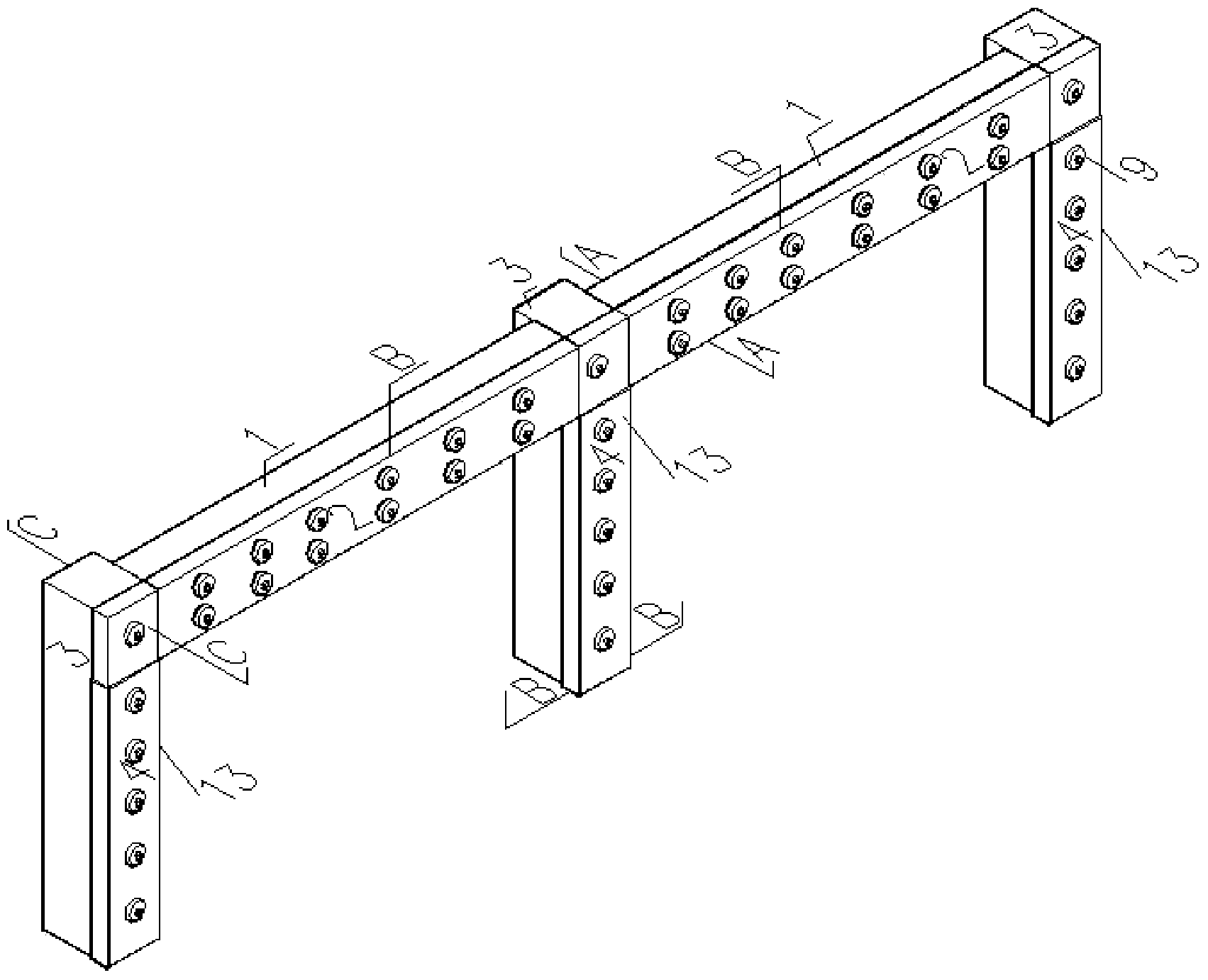 Structure reinforcing method in externally-attached steel-encased assembly type PC frame mode