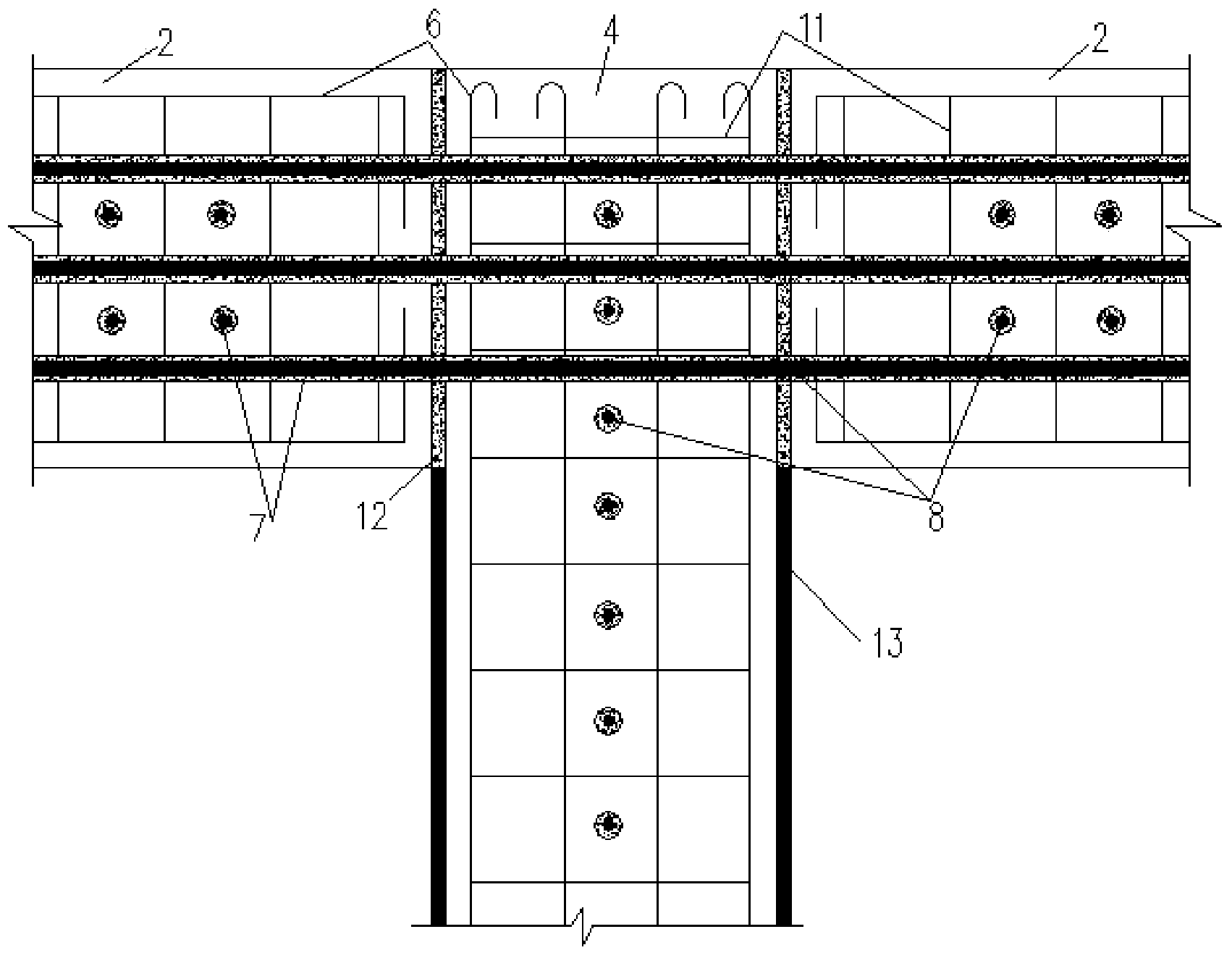 Structure reinforcing method in externally-attached steel-encased assembly type PC frame mode