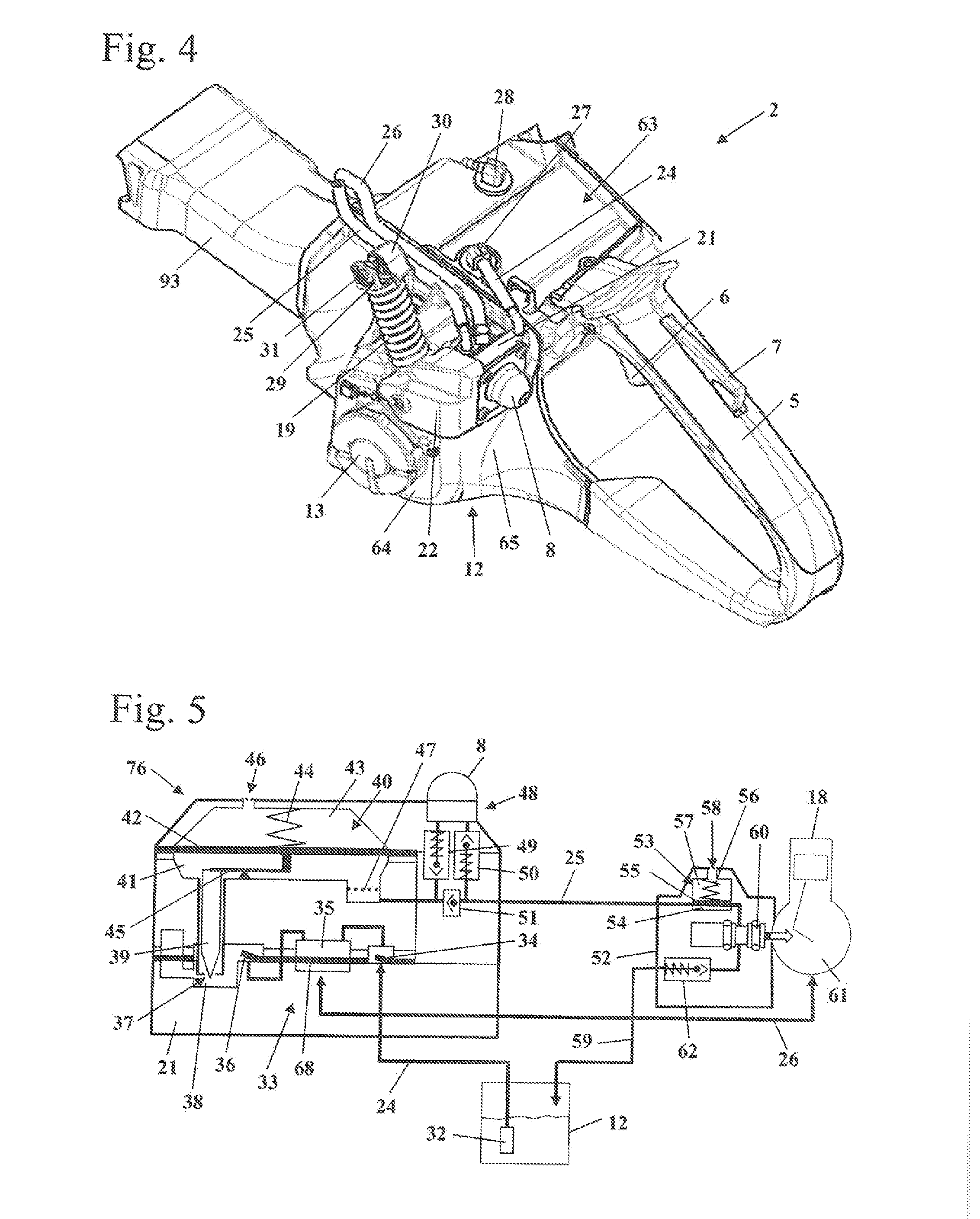 Work apparatus having a fuel pump