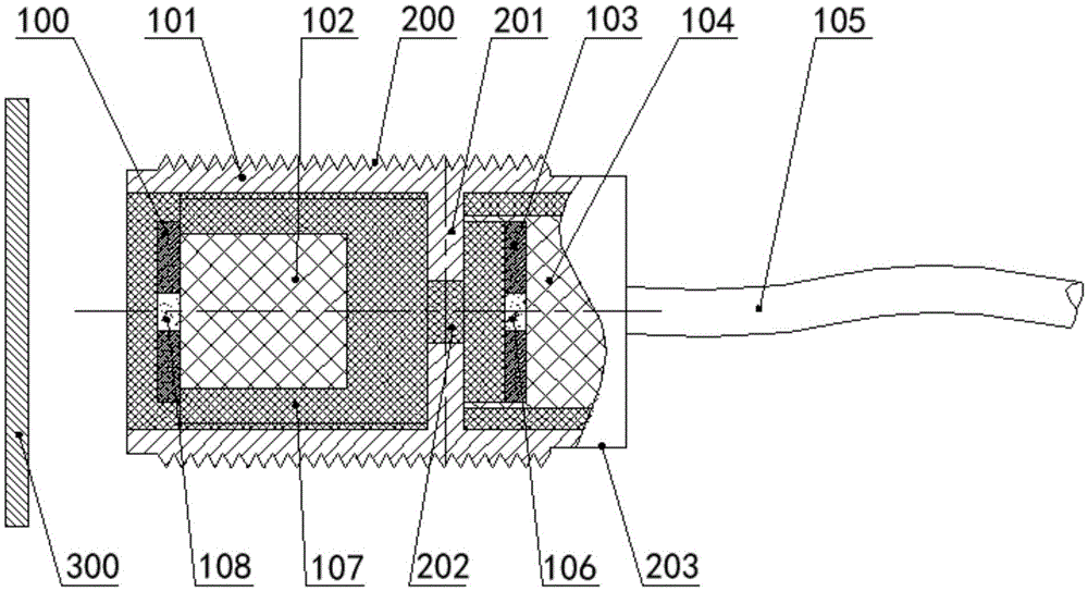 Eddy current displacement sensor