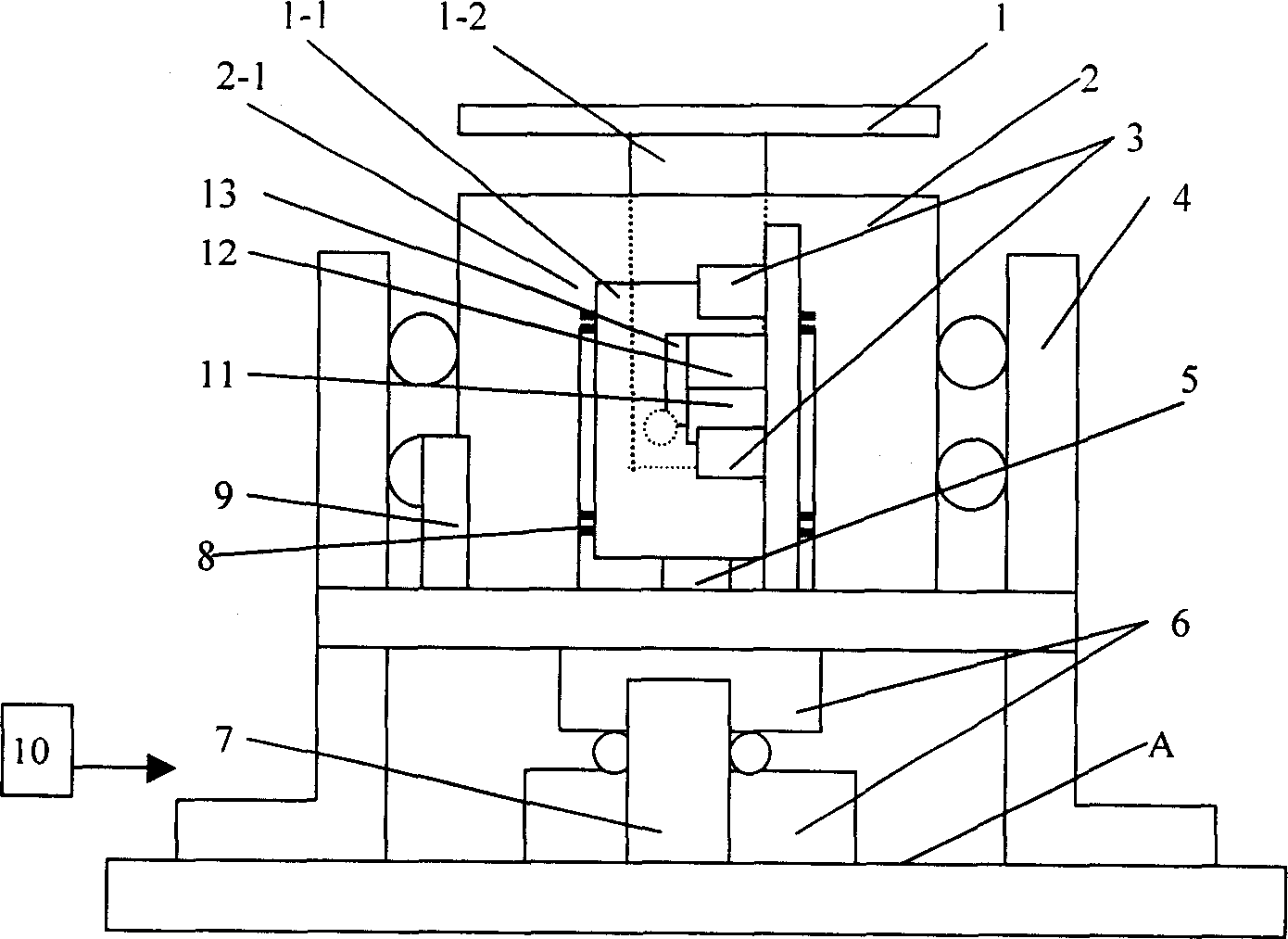 Nano grade positioning precision one dimension displacement work table