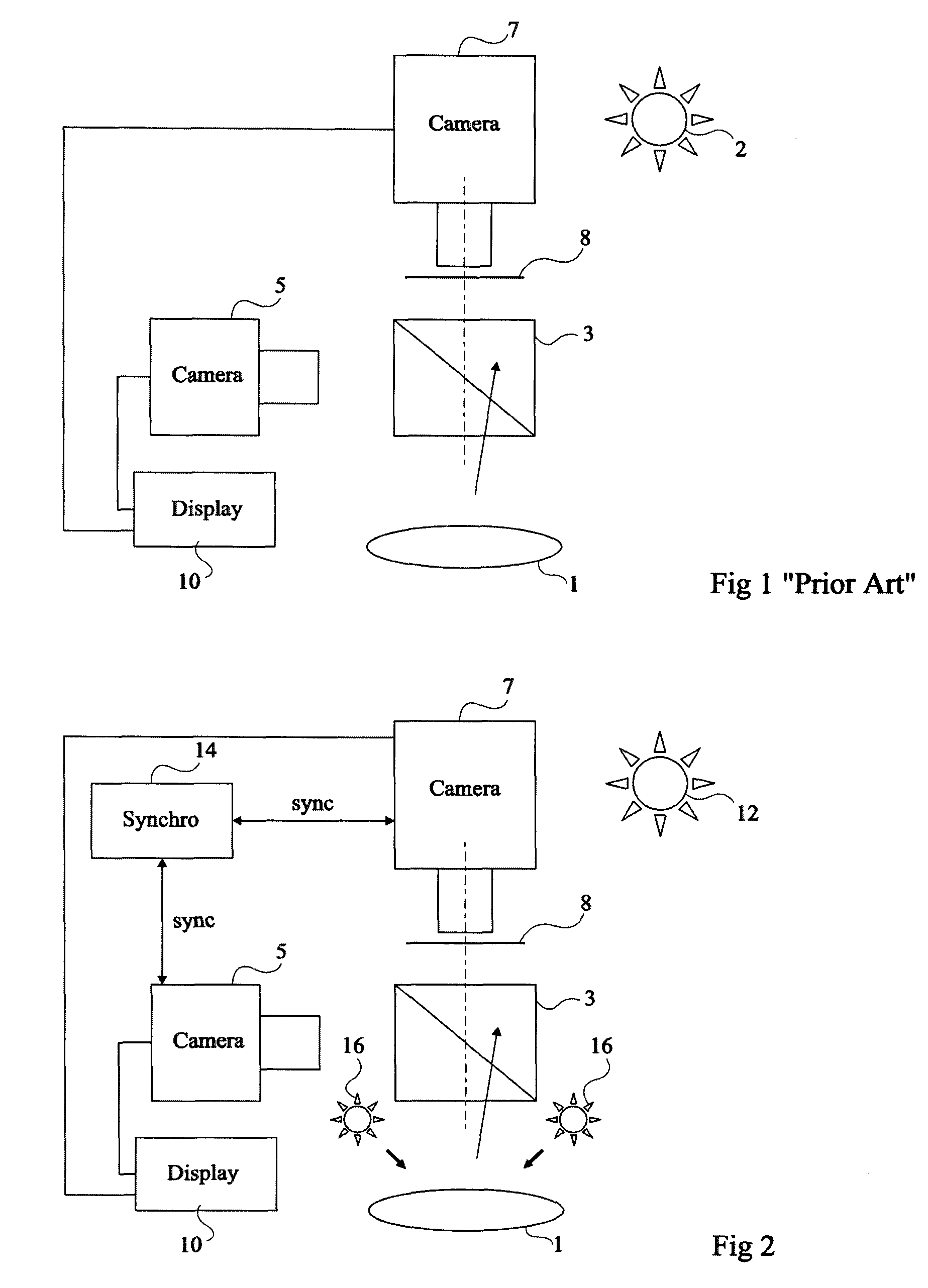 System of fluorescence analysis of a field in an illuminated area