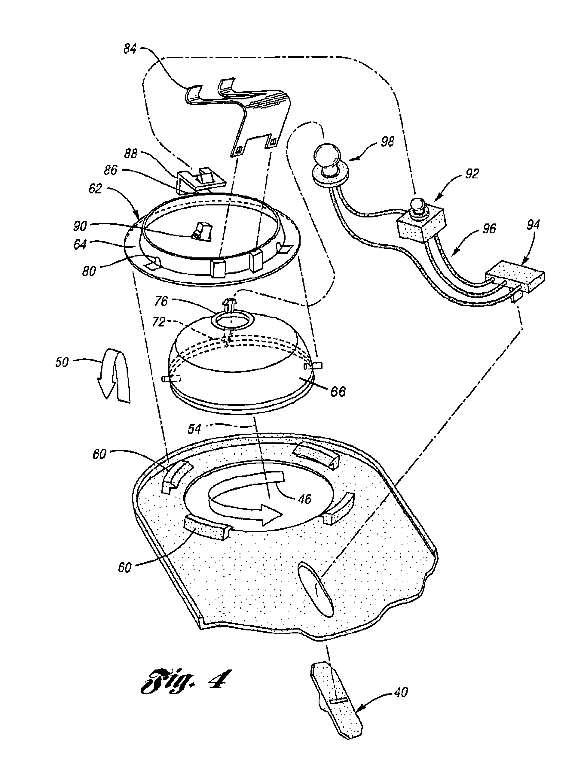 Dual function console lamp with integrated switching