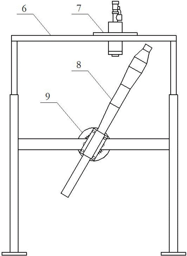 High speed droplet/wall surface liquid film oblique impact test device