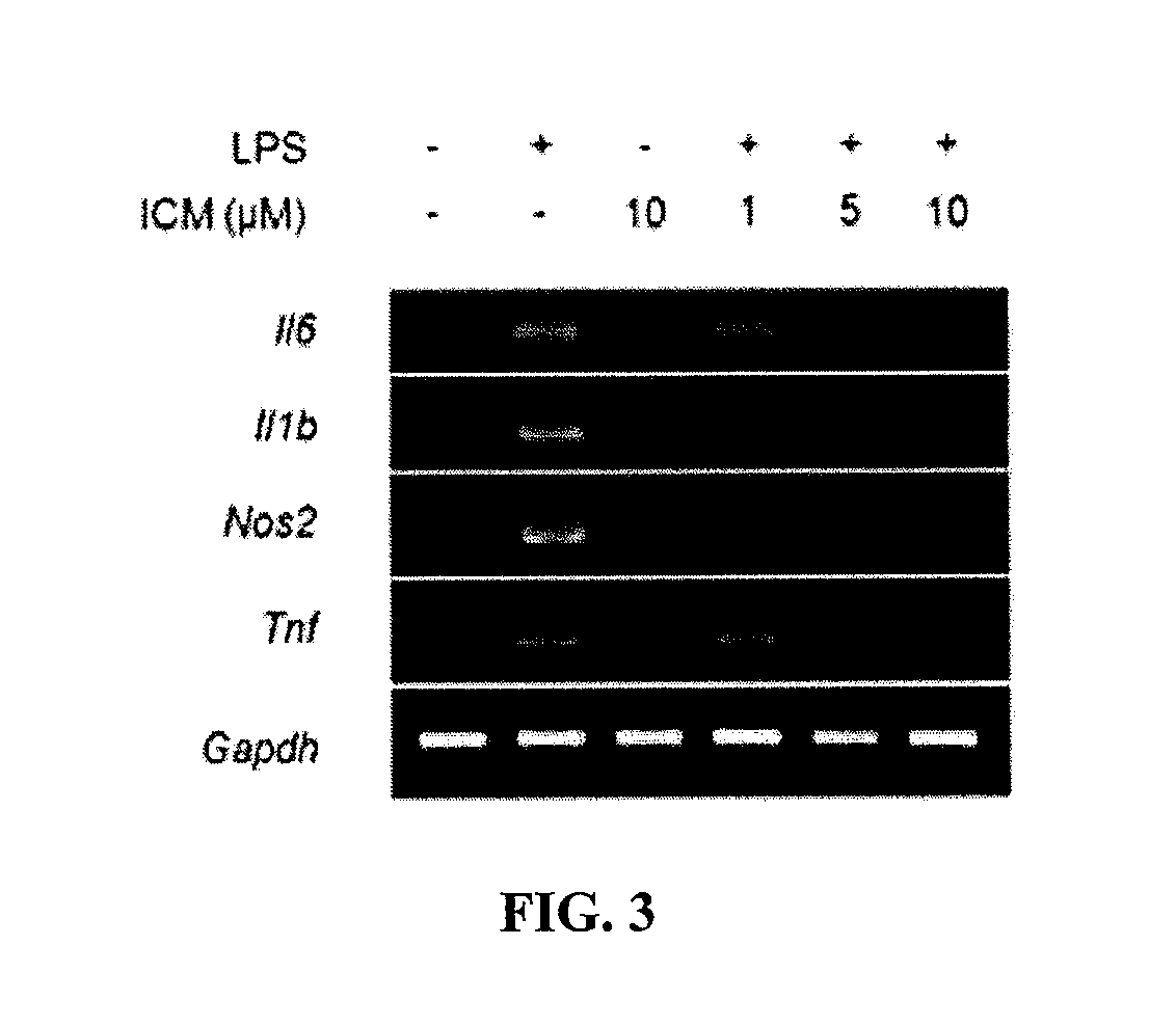 Anti-inflammatory pharmaceutical composition comprising benzopyranyl tetracycles