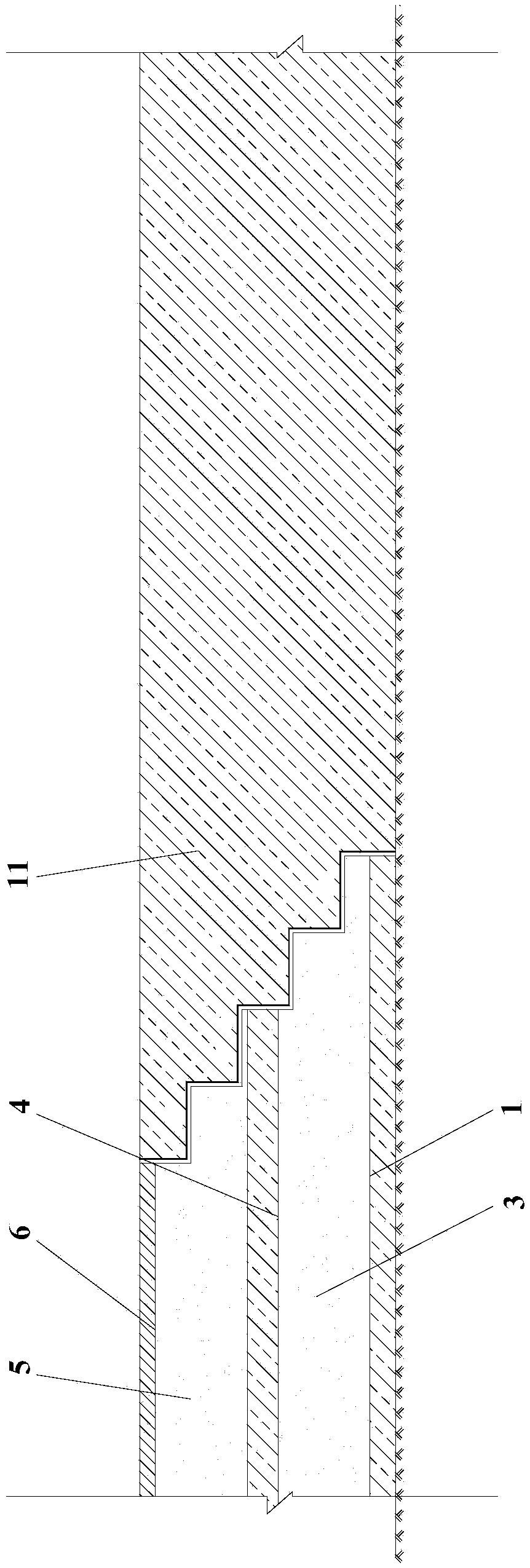 Method for filling urban road roadbed with slag