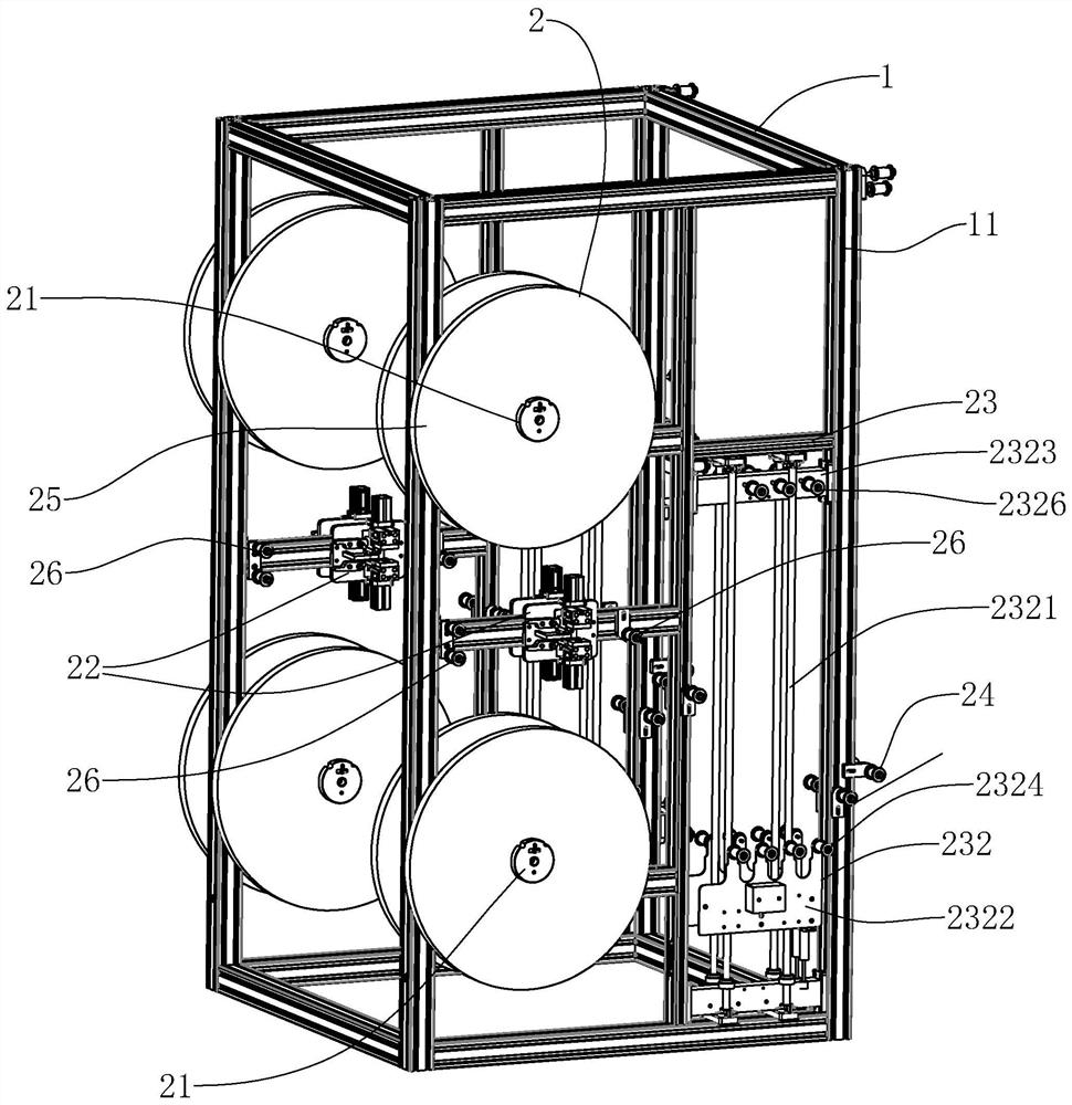 Automatic paper receiving rack for pipe coiling machine