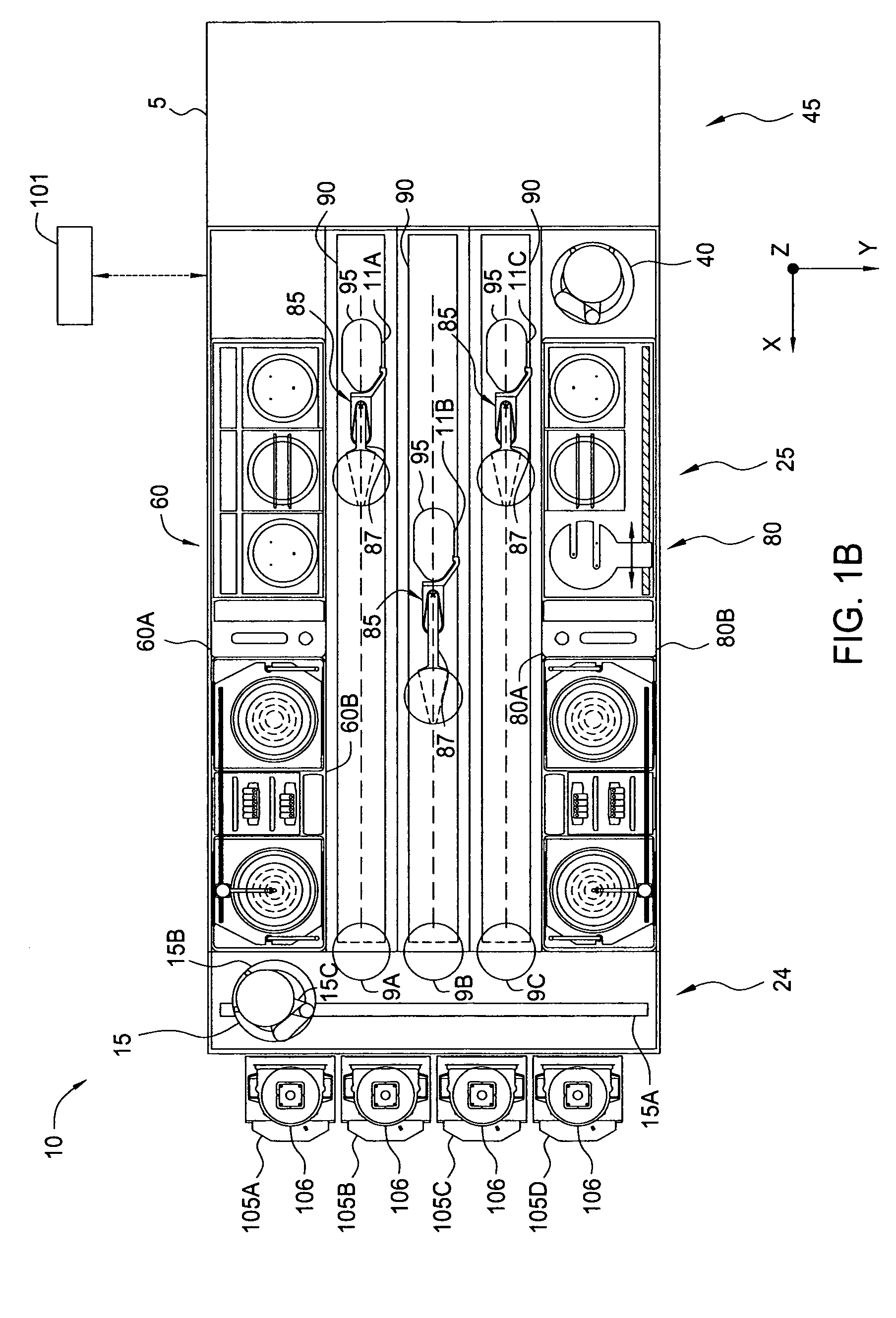 Cartesian robot cluster tool architecture