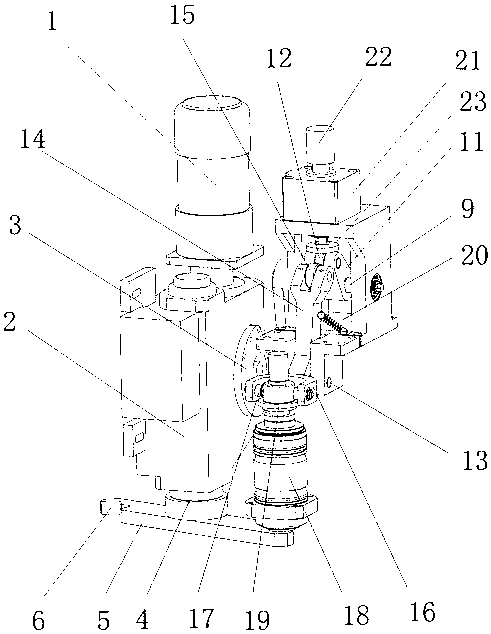 Continuous-moving-type knife striking mechanism