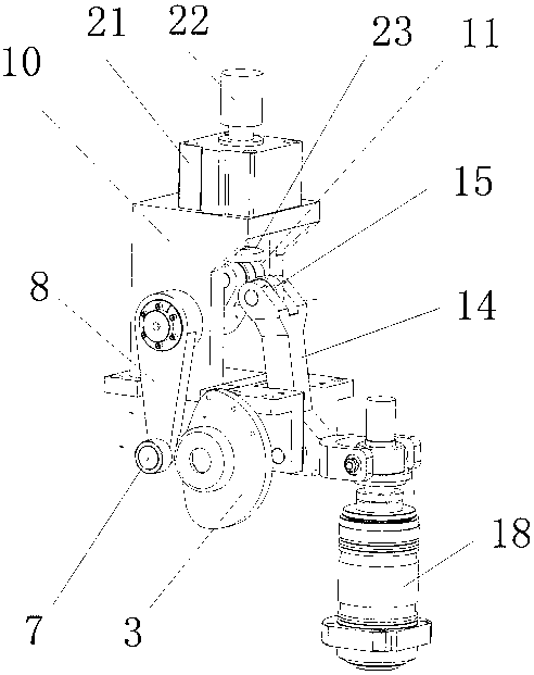 Continuous-moving-type knife striking mechanism