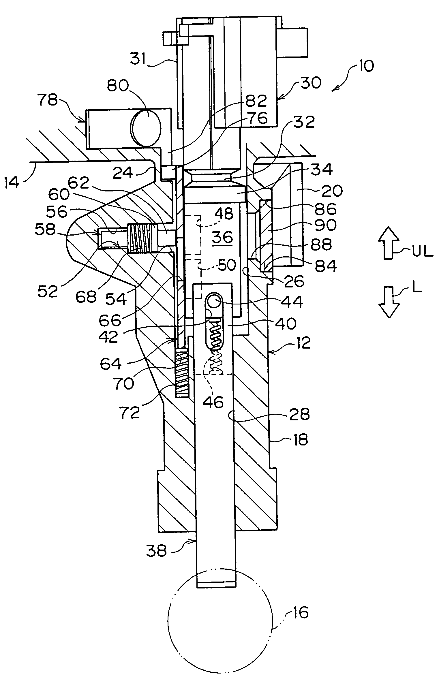 Electrically-driven steering lock device