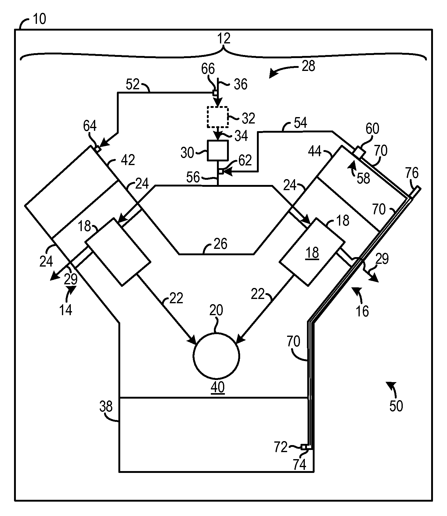 Engine system having a backflow valve and method for operation thereof