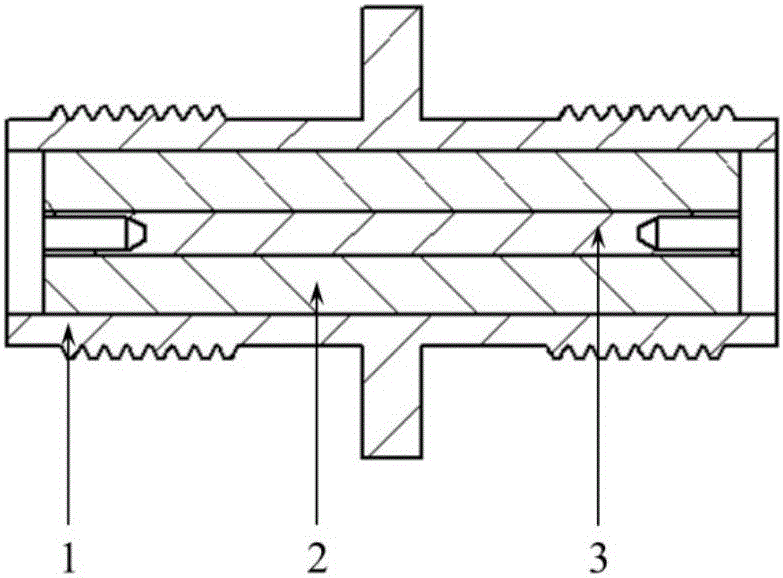 Closed coaxial transmission line test system and method for representing dielectric property of sample to be tested