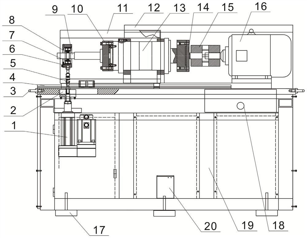 Rotary bending fretting fatigue test device for interference fit structure