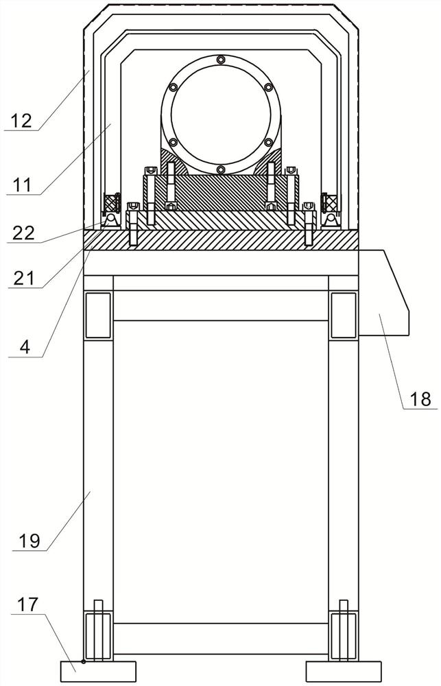 Rotary bending fretting fatigue test device for interference fit structure