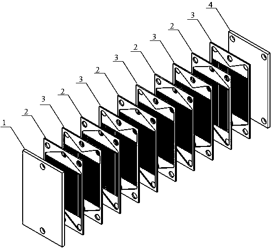 Layered micro-channel reactor with uniformly distributed micro-channel flow velocities