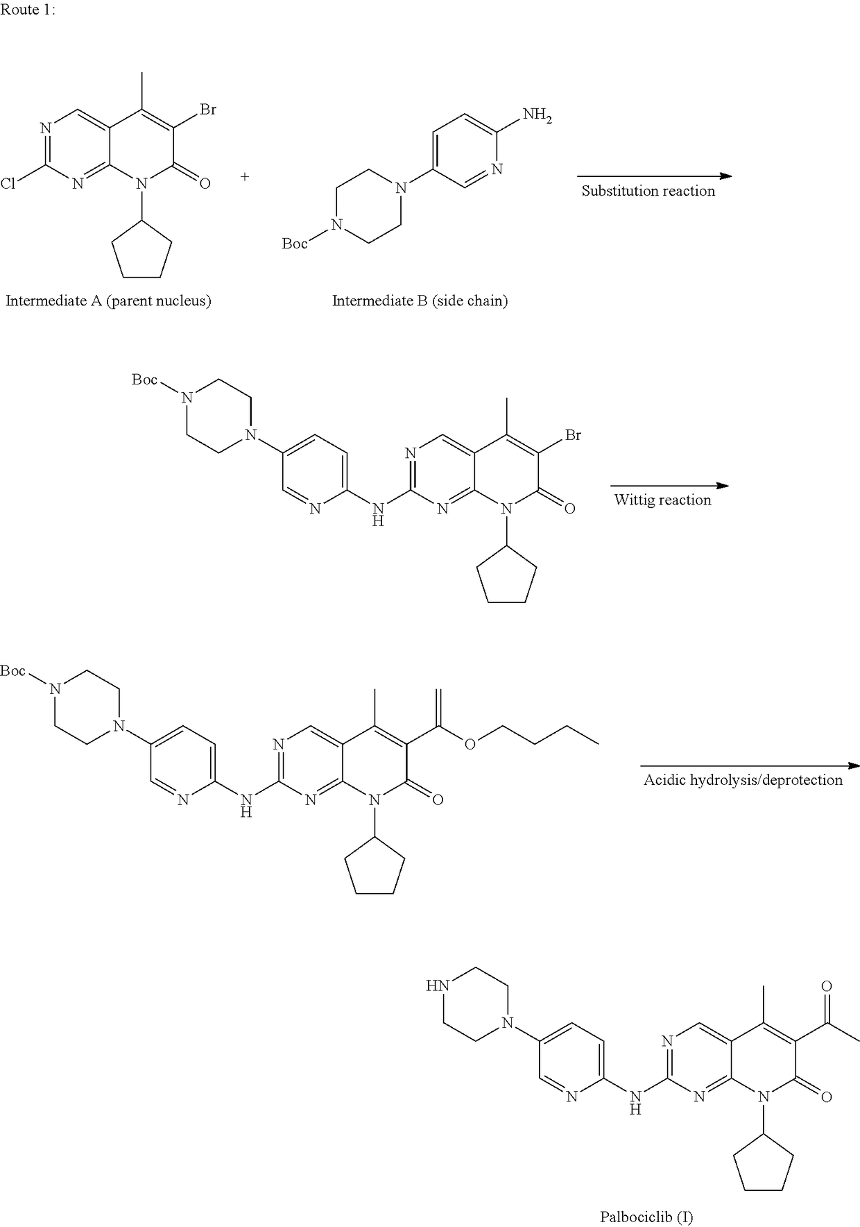 Method for preparing palbociclib