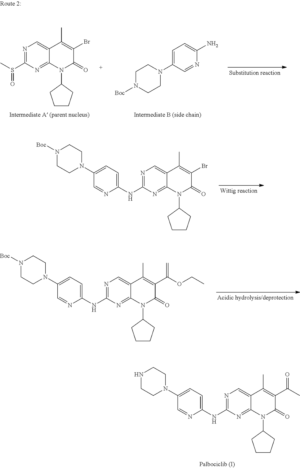 Method for preparing palbociclib