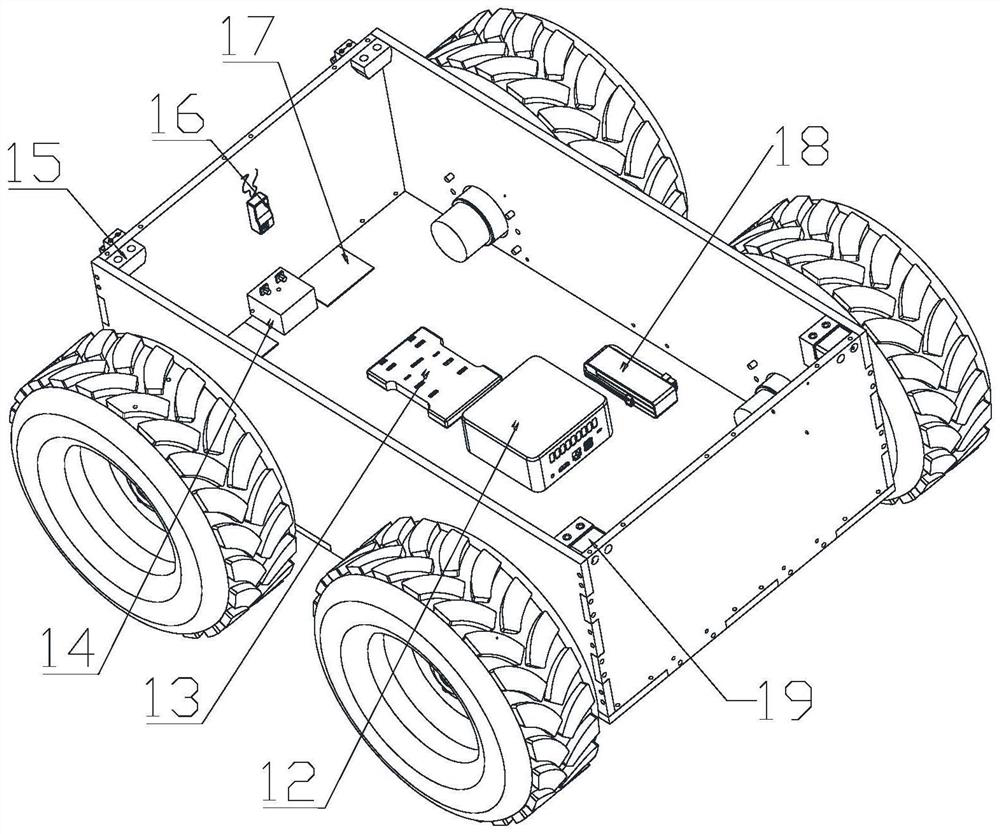 Mine autonomous three-dimensional surveying and mapping unmanned vehicle and surveying and mapping method